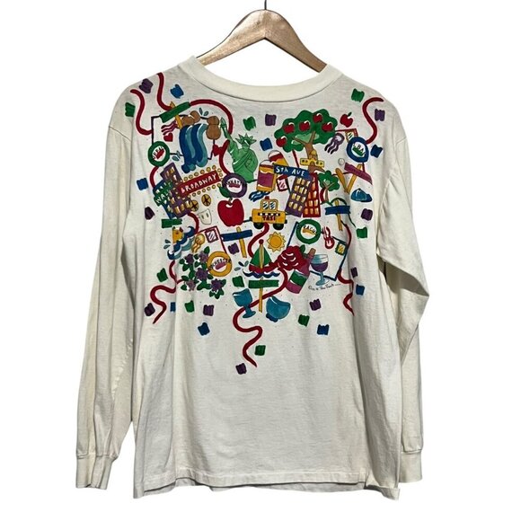 Alore Tops - Vintage 90's Alore Graphic Tee Shirt Large New York City Themed Print